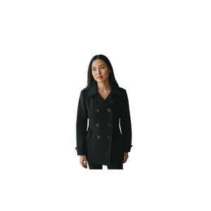 FOREVER 21 BLACK PEACOAT SZ.L EUC.